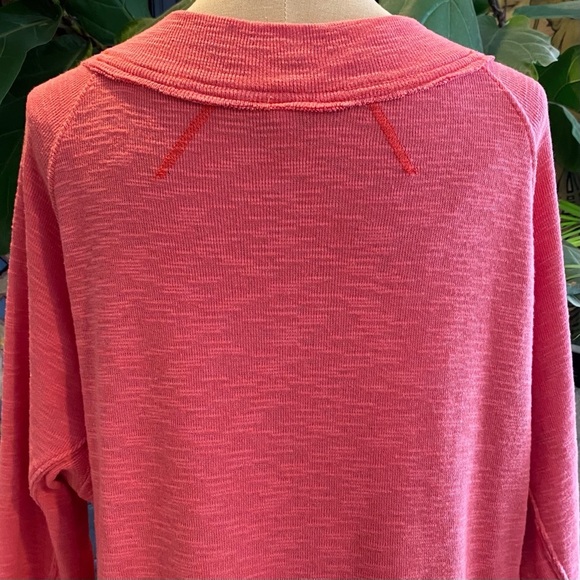 Free People Don’t Forget About Me Salmon Pink Pull over textured top - Picture 13 of 15